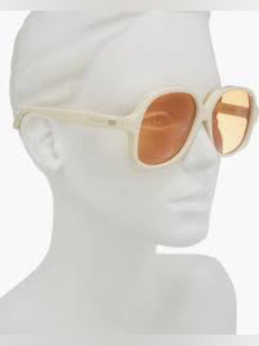 New Valentino Garavani Ivory Frame Sunglasses with Amber Lenses VLS-17 unisex